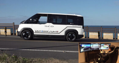 원격 운전 실증 차량의 모습