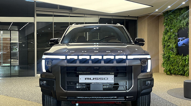 KG 모빌리티가 공개한 신형 픽업 ‘무쏘(MUSSO)’