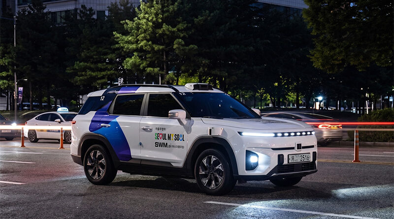 KGM이 SWM.ai과 협력해 강남구 일대에서 SWM.ai이 운영 중인 구역형 자율주행 로보택시 서비스 확대를 지원한다(토레스 EVX 로보택시)